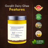 Organic Desi Cow Ghee By Gorakh | Good Source Of Protein Fiber Healthy & Nutritious Desi Cow Ghee Perfect For Sweets | (100ml) 3.3 Ounce | Jar Pack